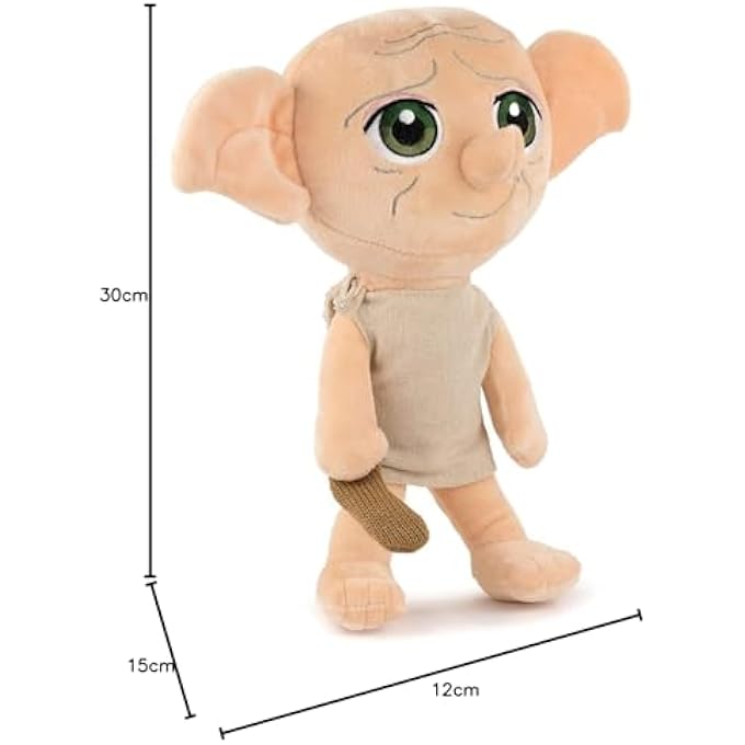HARRY POTTER - DOBBY CHARACTER PLUSH TOY BLACK, 30 CM/11.81 INCHES- SUPER SOFT QUALITY - Image 2